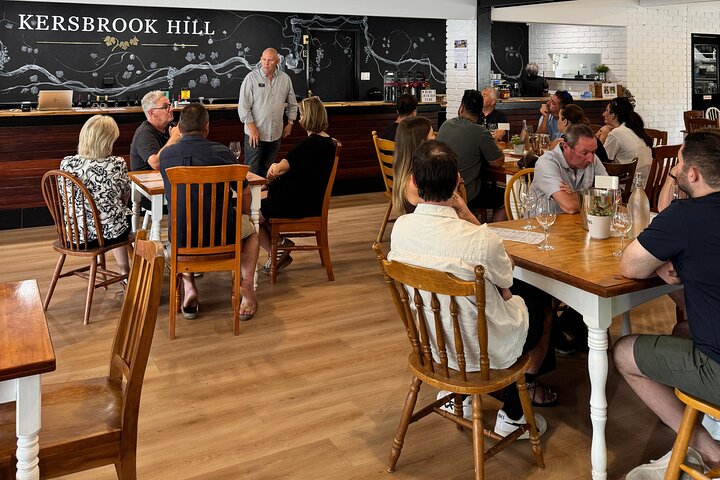 Barossa Valley food and wine tour group at a cellar door